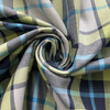Glasgow in Kiwi | Tartan Plaid Fabric in Blue, Green, Grey  |  Midweight Home Decor Fabric |  Cotton Blend Twill | Marlatex | 54" Wide | BTY