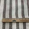 Stripes in Brown and Off White | Upholstery Fabric | Heavy Textured Weave | Heavyweight | 54" Wide | By the Yard