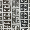 Matteo in Linen | Jacquard Upholstery Fabric | Greek Key Design in Grey / Taupe / Off White | Heavy Weight | 54" Wide | By the Yard