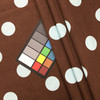 4 Yard Piece of Polka Dots in Light Blue on Brown | Home Decor / Drapery Fabric | 54" Wide | By the Yard
