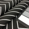 3.75 Yard Piece of Skinny Chevron | Black and White | Medium Weight Home Decor Fabric | Curtains / Slipcovers | 54" Wide | By the Yard
