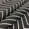 0.75 Yard Piece of Skinny Chevron | Black and White | Medium Weight Home Decor Fabric | Curtains / Slipcovers | 54" Wide | By the Yard