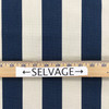 2.25 Yard Piece of Nautical Stripes in Navy Blue and Oyster White | Upholstery / Slipcover Fabric  | 54" Wide | By the Yard