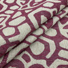 Atomic in Berry | Jacquard Upholstery Fabric | Mid Century Modern Design in Pink / Off White | Heavy Weight | 54" Wide | By the Yard