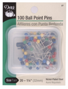 Ball Point Pins | 100 ct. | 1.25" / 31mm | Dritz | Sewing Notions