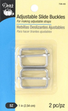 1" Adjustable Slide Buckle Nickel (2 piece) | Bag / Strap Hardware | Dritz