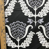 1.5 Yard Piece of One Wish in Blackbird | Home Decor fabric | Floral Damask in Black / Grey / White | Drapery | Waverly | 100% Cotton | 54" Wide | By The Yard