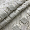 Quilted Geometric Design in Off White | Upholstery Fabric | Super Soft | Heavy Weight | 54" Wide | By the Yard