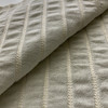 Quilted Stripes in Off White Soft Low Pile Fur | Upholstery Fabric | Super Soft | Heavy Weight | 54" Wide | By the Yard