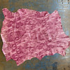 Pink Mottled Print Wrinkled Patent Lambskin Leather Hide | 4 Square Feet | 1.5 Ounce / 0.7 mm