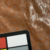 Abstract Print Burnt Orange Patent Lambskin Leather Hide | 5.5 Square Feet | 1 Ounce / 0.4 mm