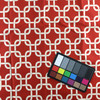 2.875 Yard Piece of Linked Squares Red / White | Home Decor Fabric | Premier Prints | 54 Wide | By the Yard