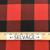 3 Yard Piece of Large Scale Buffalo Plaid in Red and Black | Home Decor  / Drapery Fabric | 100% Cotton | 54" Wide | By the Yard