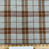 Plaid Twill in Orangish Brown and Grey | Upholstery Fabric | Medium Weight | 54" Wide | By the Yard