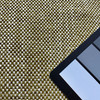 Dial in Olive | Europatex Upholstery Fabric | Green / White Checkered Basketweave | Heavyweight | 57" Wide | By the Yard