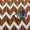 Chevron Printed Velvet in Orange / Yellow / Brown / Off White | Upholstery Fabric | Soft | 54" Wide | By the Yard