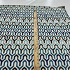 Geometric in Blue / Grey / Brown / Off White | Upholstery Fabric | Heavyweight | Ultra durable | 54" Wide | By the Yard