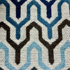 Geometric in Blue / Grey / Brown / Off White | Upholstery Fabric | Heavyweight | Ultra durable | 54" Wide | By the Yard