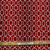 Titan in Cherry | Outdoor Waterproof Upholstery Fabric | Scrollwork in Red and White | Europatex | 60" Wide | By the Yard