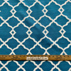 Fretwork Onyx in  Blue | Outdoor Waterproof Upholstery Fabric | Lattice in Blue and White | Europatex | 60" Wide | By the Yard (Same as Jay0125-161)