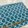 Fretwork Onyx in  Blue | Outdoor Waterproof Upholstery Fabric | Lattice in Blue and White | Europatex | 60" Wide | By the Yard (Same as Jay0125-161)
