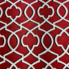 Morrow in Carmine Red | Outdoor Waterproof Upholstery Fabric | Lattice in Red, Black, White | Europatex | 60" Wide | By the Yard