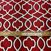 Morrow in Carmine Red | Outdoor Waterproof Upholstery Fabric | Lattice in Red, Black, White | Europatex | 60" Wide | By the Yard