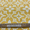 Aspidoras in Yellow | Outdoor Waterproof Upholstery Fabric | Bohemian Print in Yellow and White | Europatex | 60" Wide | By the Yard