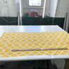 Fretwork Onyx in Yellow | Outdoor Waterproof Upholstery Fabric | Lattice in Yellow and White | Europatex | 60" Wide | By the Yard