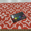 Aspidoras in Coral | Outdoor Waterproof Upholstery Fabric | Bohemian Print in Orange and White | Europatex | 60" Wide | By the Yard
