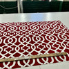 Kirkwood in Admiral Red | Outdoor Waterproof Upholstery Fabric | Lattice in Red and White | Europatex | 60" Wide | By the Yard