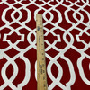 Kirkwood in Admiral Red | Outdoor Waterproof Upholstery Fabric | Lattice in Red and White | Europatex | 60" Wide | By the Yard