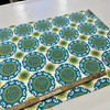 Sundial in Multi | Outdoor Waterproof Upholstery Fabric | Medallions in Green, Blue, White | Europatex | 60" Wide | By the Yard