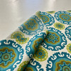 Sundial in Multi | Outdoor Waterproof Upholstery Fabric | Medallions in Green, Blue, White | Europatex | 60" Wide | By the Yard
