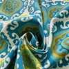 Sundial in Multi | Outdoor Waterproof Upholstery Fabric | Medallions in Green, Blue, White | Europatex | 60" Wide | By the Yard