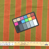 4.5 Yard Piece of Vertical Stripes in Green and Red | Taffeta | Upholstery / Drapery Fabric | 54" Wide | By the Yard