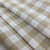 2.25 Yard Piece of Homespun Check in Beige and Off White | Home Decor Fabric | Cotton | 54 Wide | By the Yard