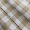 2.25 Yard Piece of Homespun Check in Beige and Off White | Home Decor Fabric | Cotton | 54 Wide | By the Yard
