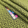3 Yard Piece of Green & Brown Diamond Lattice Upholstery Fabric | 54