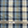 Leland in Dream Blue | Home Decor / Slipcover Fabric | Plaid Blue / Gold / Off White | 100% Cotton | 54" Wide | Covington | By the Yard