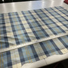 Leland in Dream Blue | Home Decor / Slipcover Fabric | Plaid Blue / Gold / Off White | 100% Cotton | 54" Wide | Covington | By the Yard