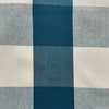 Big Check in Teal | Upholstery / Slipcover Fabric | Teal Blue and White | 100% Cotton | 55" Wide | Medium Weight | By the Yard