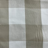 Big Check in Linen | Upholstery / Slipcover Fabric | Beige and White | 100% Cotton | 55" Wide | Medium Weight | By the Yard