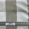 Big Check in Linen | Upholstery / Slipcover Fabric | Beige and White | 100% Cotton | 55" Wide | Medium Weight | By the Yard