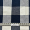 Big Check in Ink | Upholstery / Slipcover Fabric | Navy Blue and White | 100% Cotton | 55" Wide | Medium Weight | By the Yard