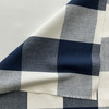 Big Check in Ink | Upholstery / Slipcover Fabric | Navy Blue and White | 100% Cotton | 55" Wide | Medium Weight | By the Yard