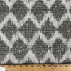 Forego in Charcoal | Upholstery Fabric | Diamond Design in Grey / Off White | Swavelle | 54" Wide | Heavyweight | BTY
