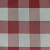Check Plaid in Red and White | Tabletop Vinyl Fabric | Felt-backed Tablecloth Vinyl | 54" Wide | By the Yard
