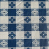 Tavern Check in Blue and White | Tabletop Vinyl Fabric | Felt-backed Tablecloth Vinyl | 54" Wide | By the Yard