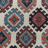 Southwestern Design in Red / Orange / Blue | Upholstery Fabric | Heavyweight | 54" Wide | By the Yard